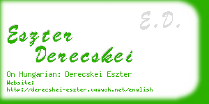 eszter derecskei business card